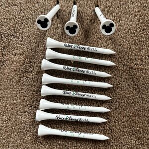 Disney world White Golf Tees with Black Mickey Design brand new never used